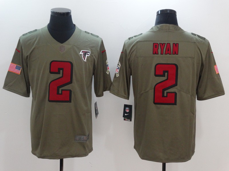 Men Atlanta Falcons #2 Ryan Nike Olive Salute To Service Limited NFL Jerseys->atlanta falcons->NFL Jersey